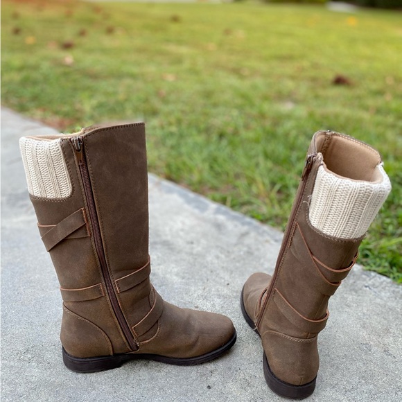 Rachel Shoes Lil Denver Toddler Knee-High Boots in the Color Cognac - si… - Picture 6 of 11